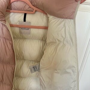 Moncler Anterne Short Down Jacket in Light Pink